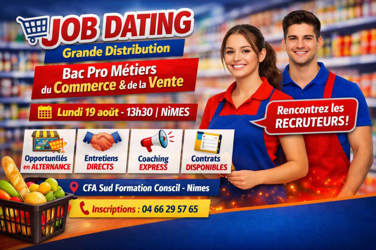 Job Dating Grand Distribution Sud Formation Conseil Nîmes